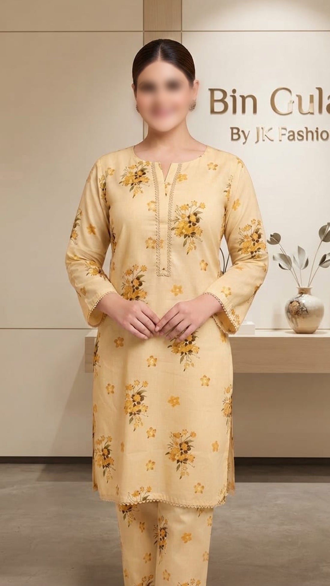 Bin Gulab Premium Digital Printed Lawn 2 Piece Stitched Suit