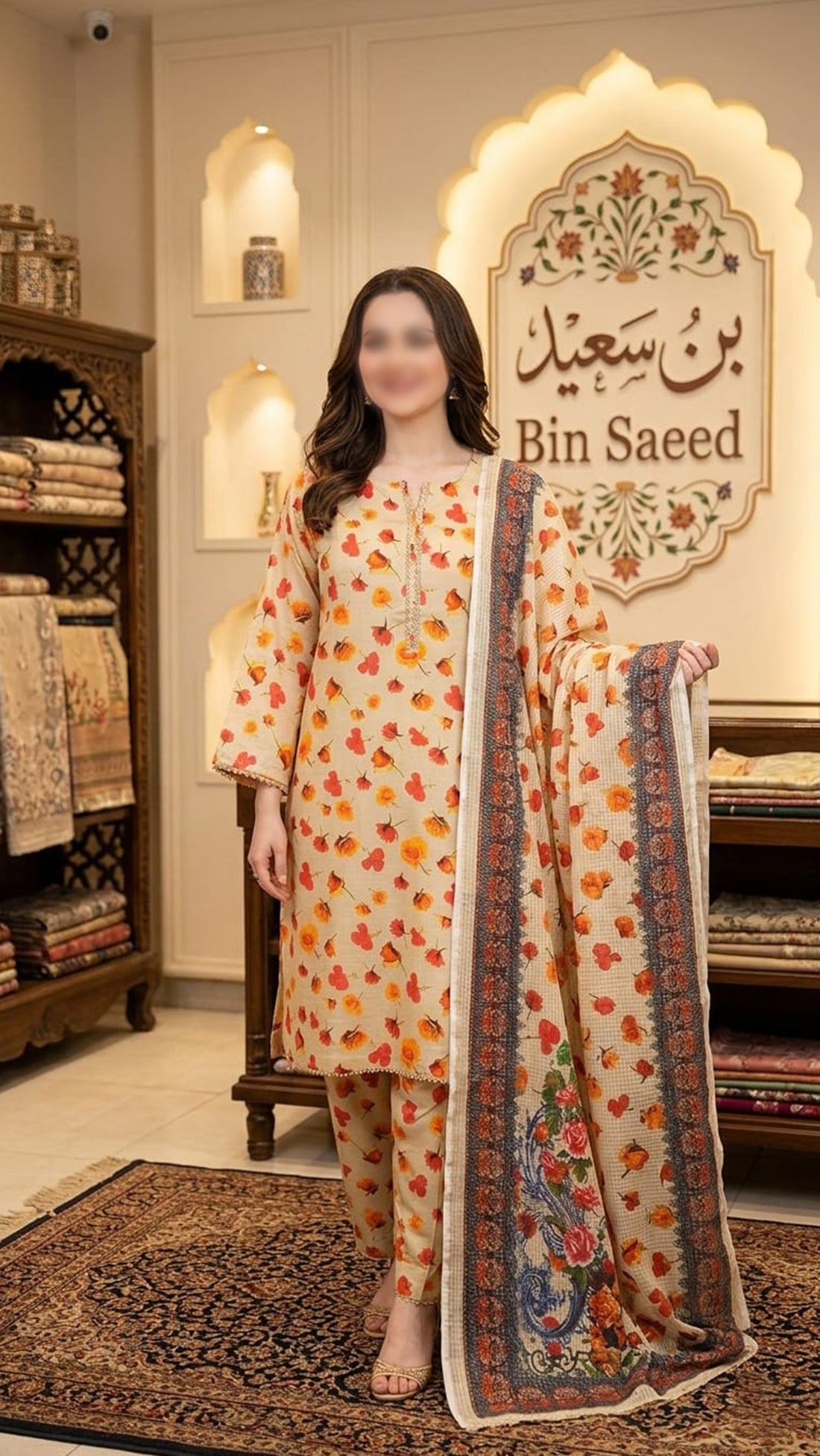 Ivory Floral Doria Suit