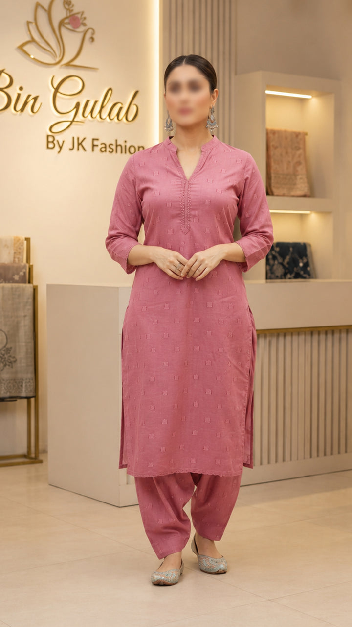 Dusty Rose Aresh Lawn Suit