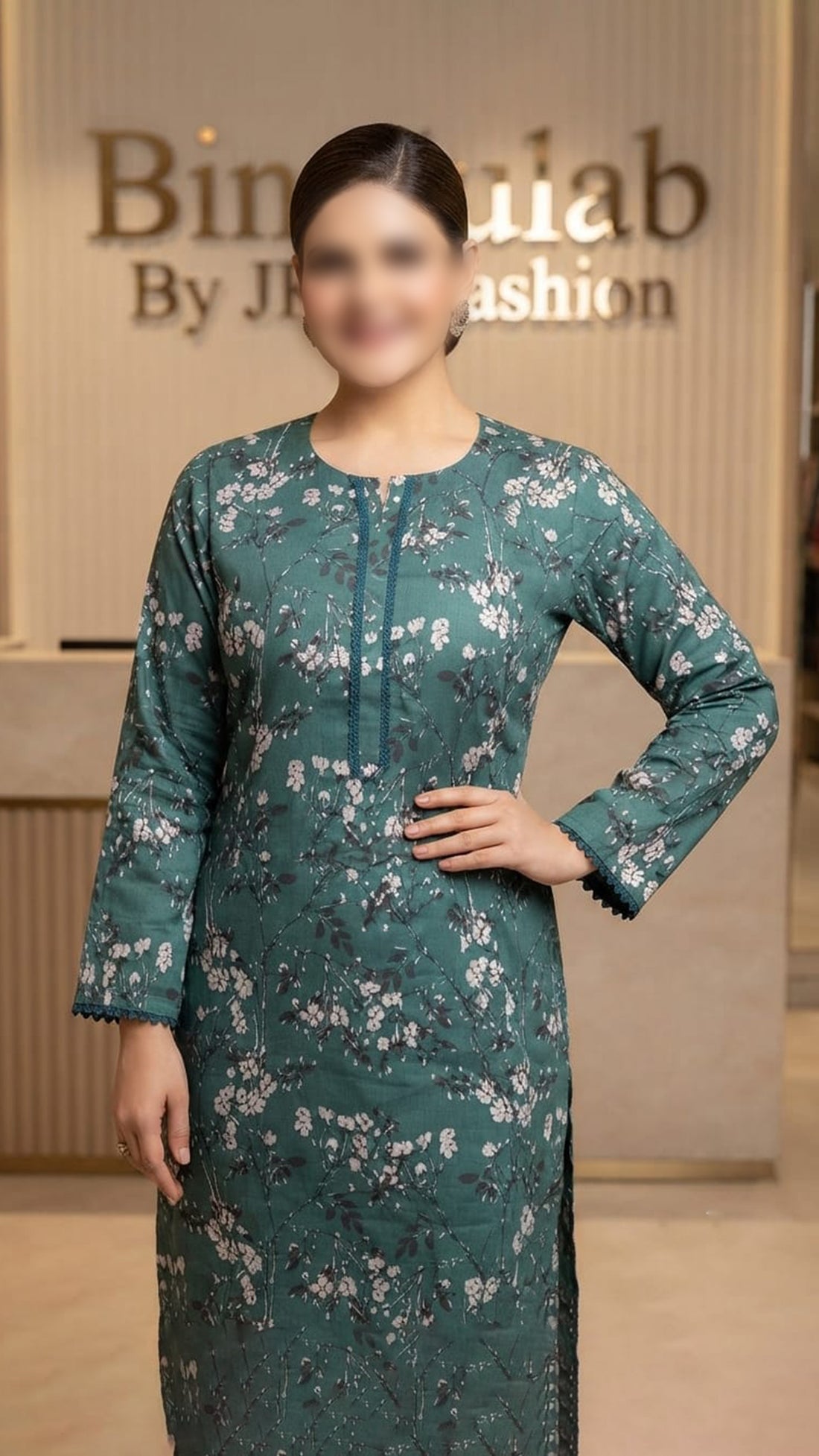Bin Gulab Premium Digital Printed Lawn 2 Piece Stitched Suit