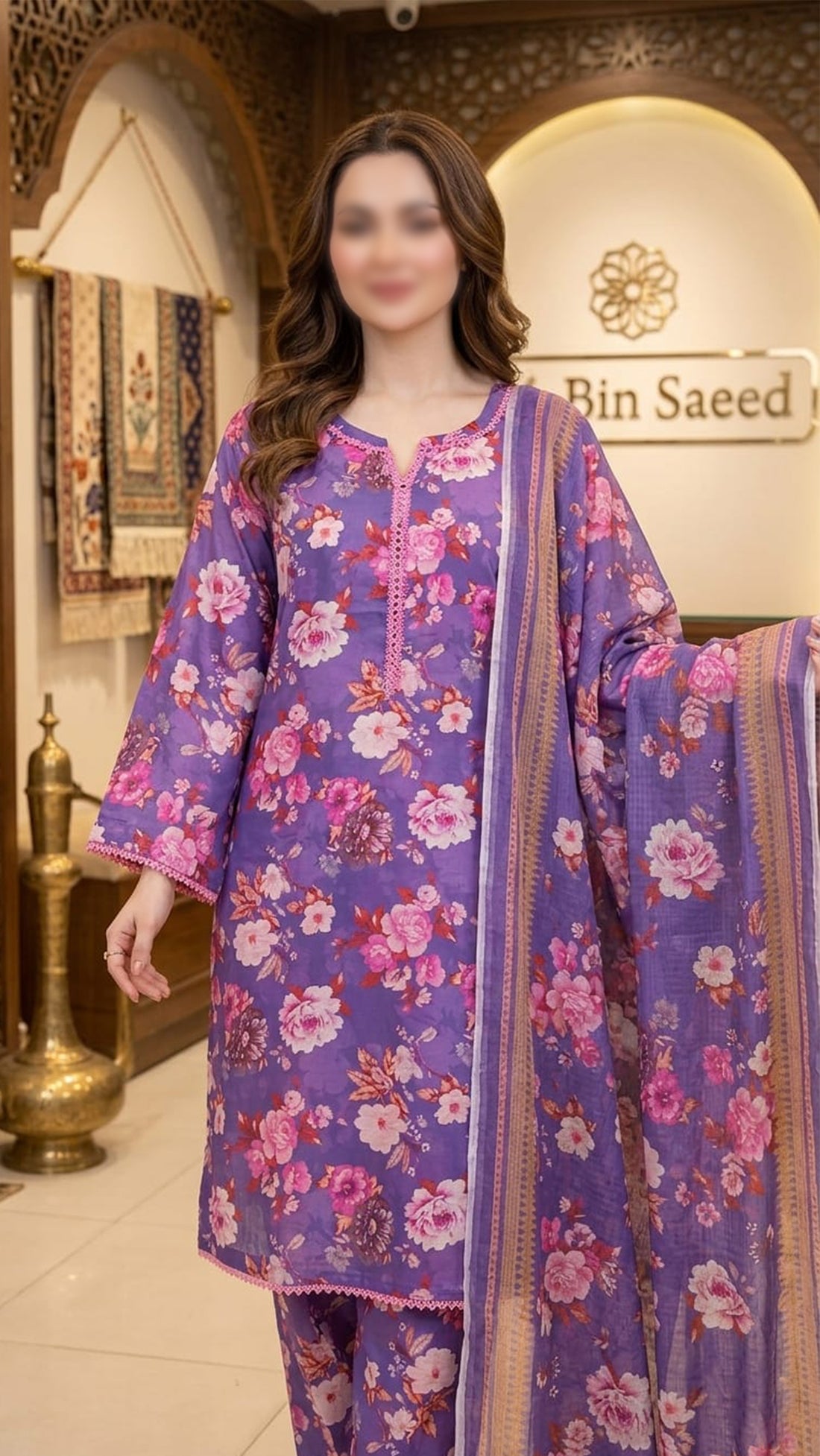 Violet Floral Doria Suit