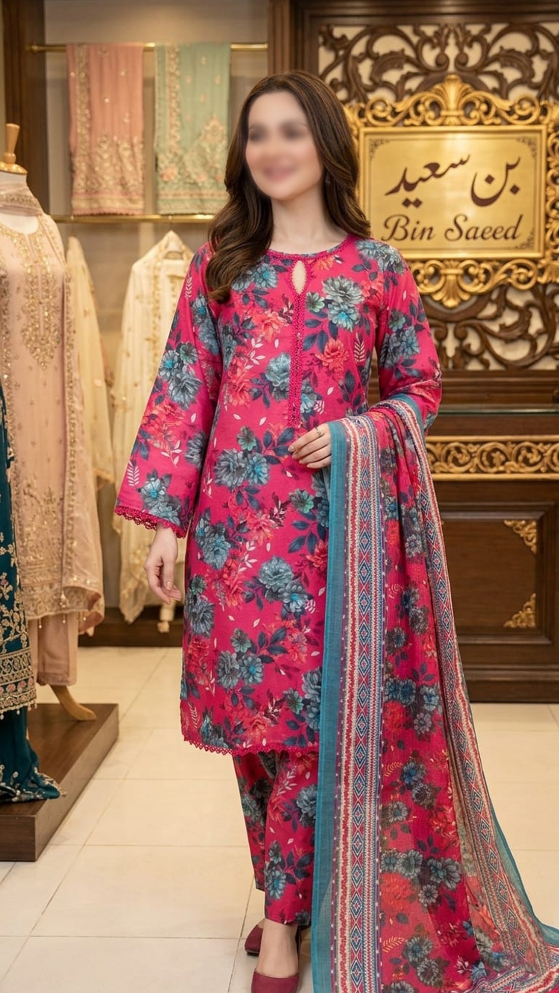 Fuchsia Floral Doria Suit