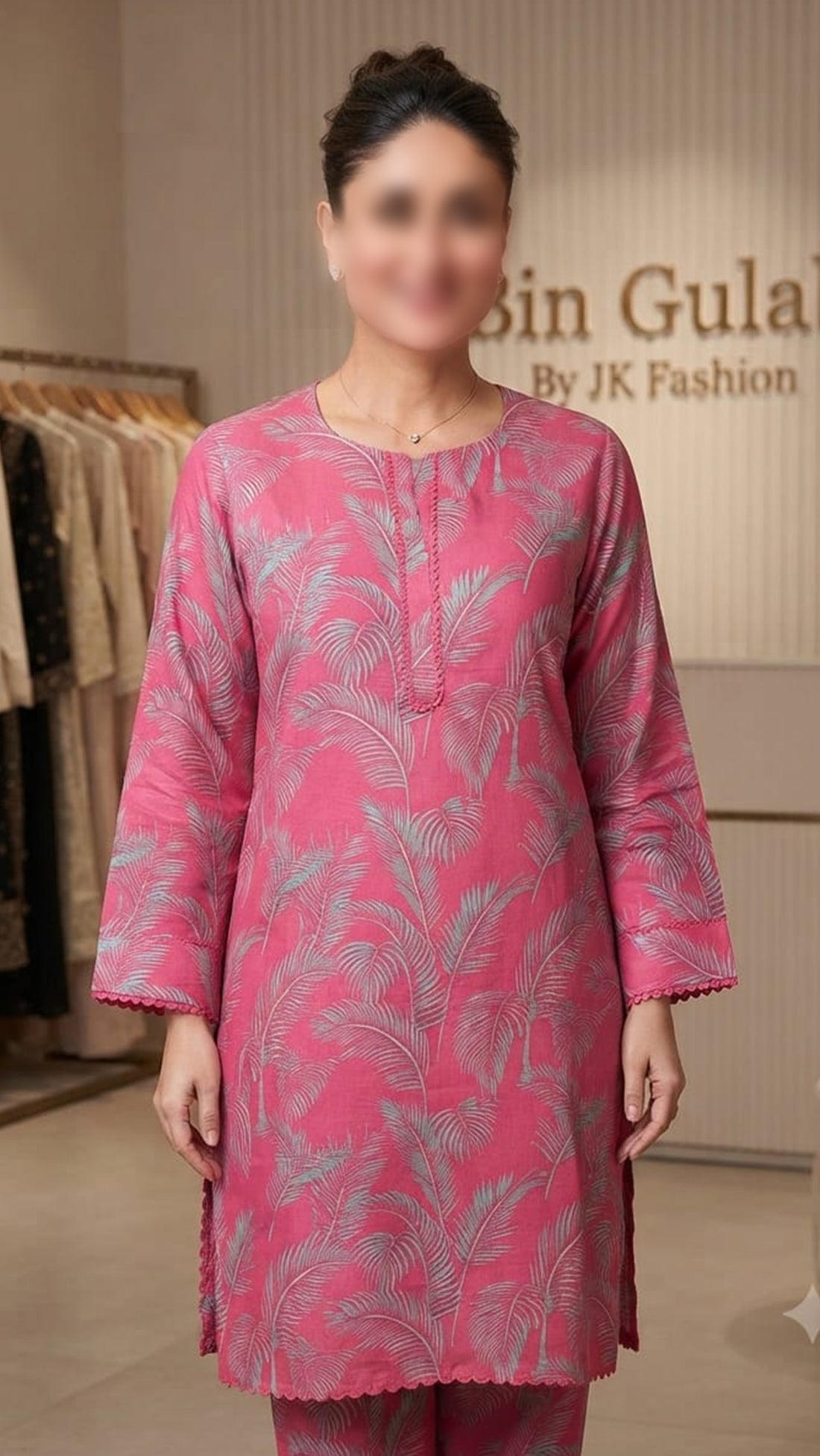 Bin Gulab Premium Digital Printed Lawn 2 Piece Stitched Suit