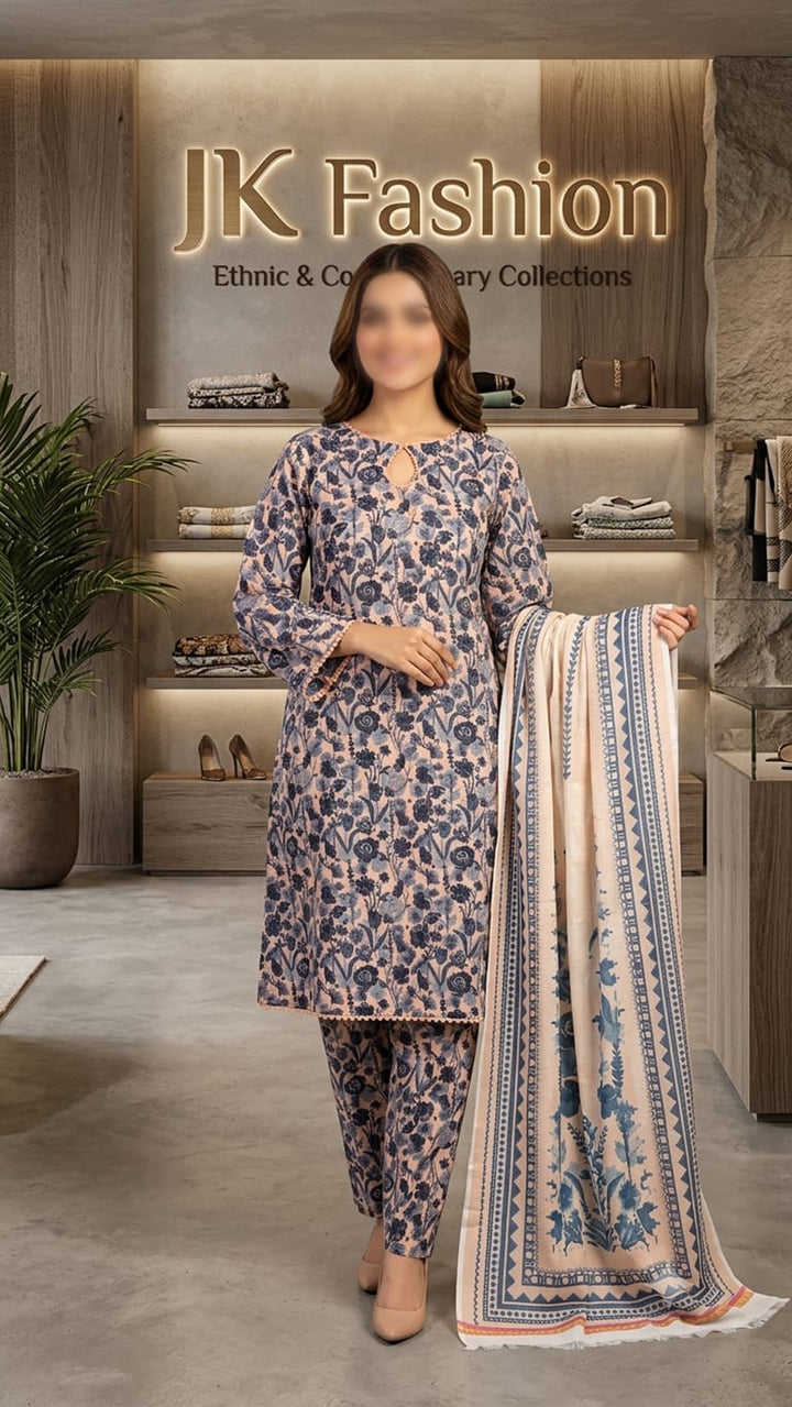 Indigo Floral Doria Suit
