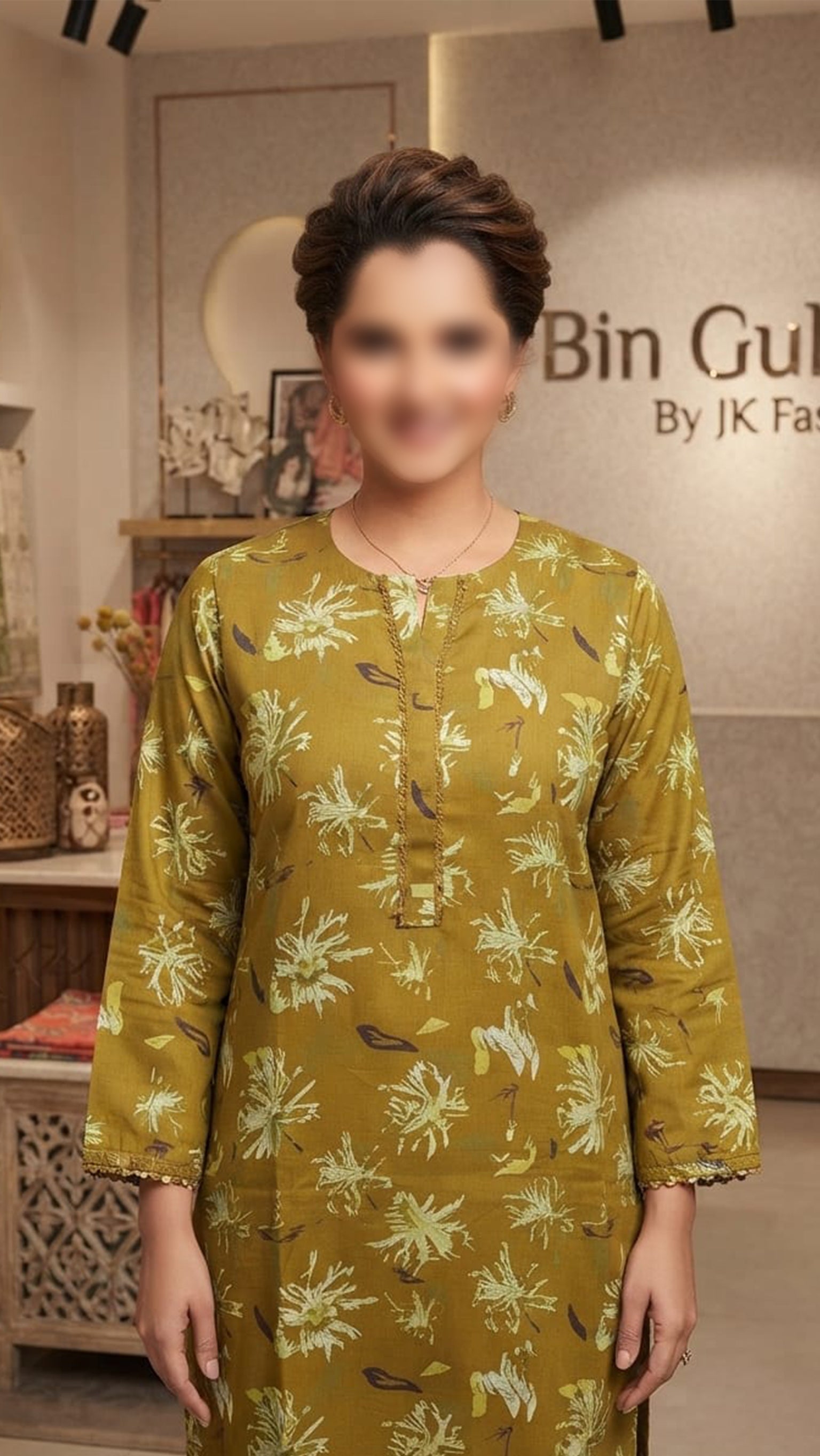 Bin Gulab Premium Digital Printed Lawn 2 Piece Stitched Suit