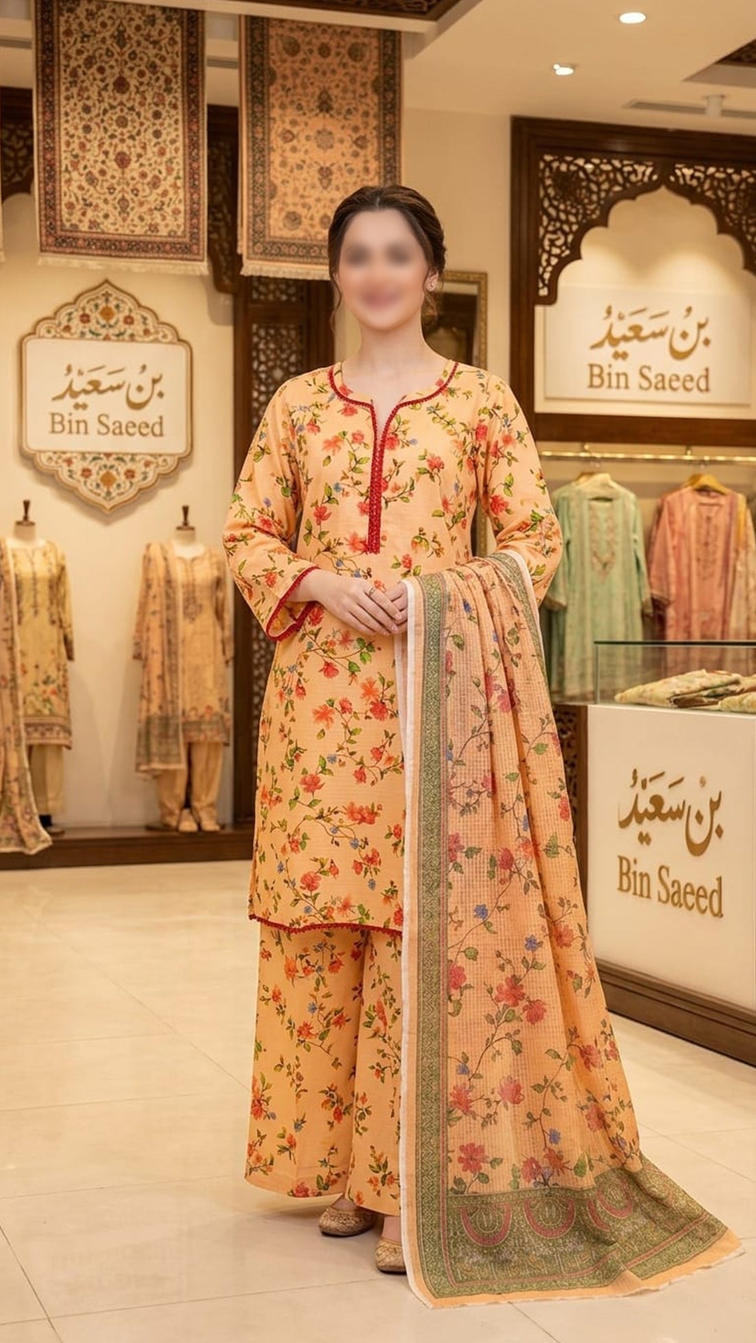 Peach Floral Doria Suit