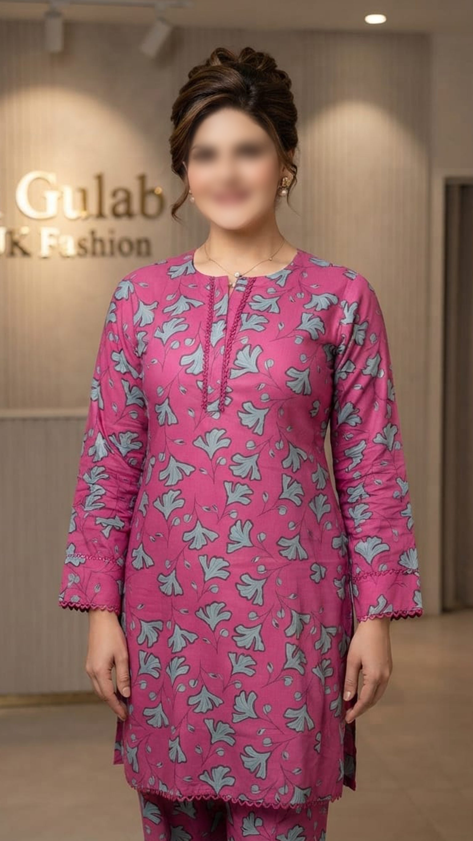 Bin Gulab Premium Digital Printed Lawn 2 Piece Stitched Suit