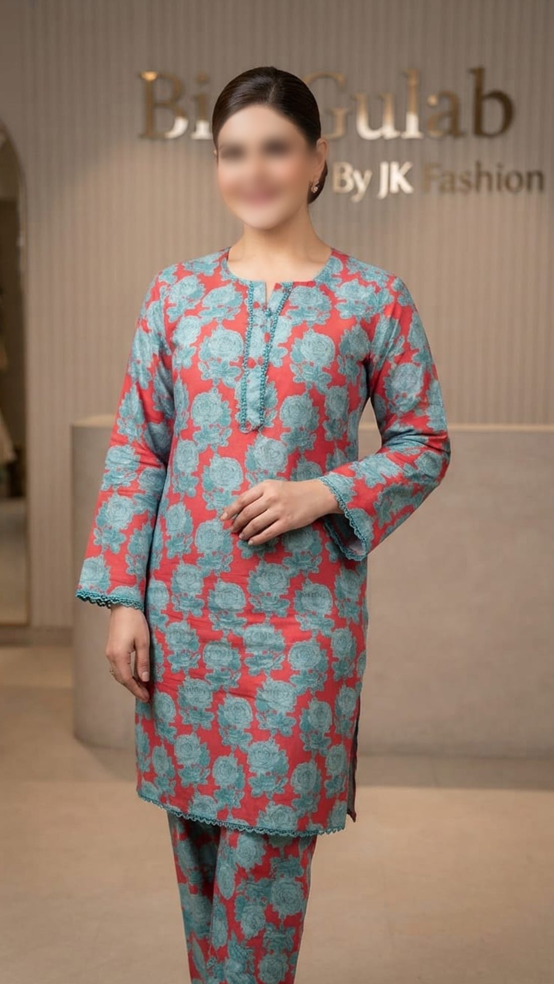 Bin Gulab Premium Digital Printed Lawn 2 Piece Stitched Suit