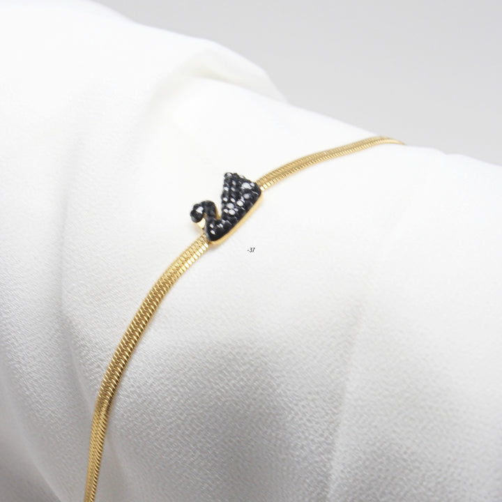 Elegant LV-Inspired Charm Bracelet  Gold Plated Luxury Design