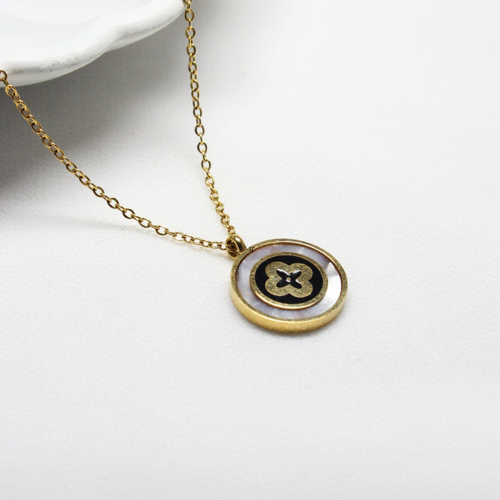 Elegant Floral Medallion Pendant Necklace