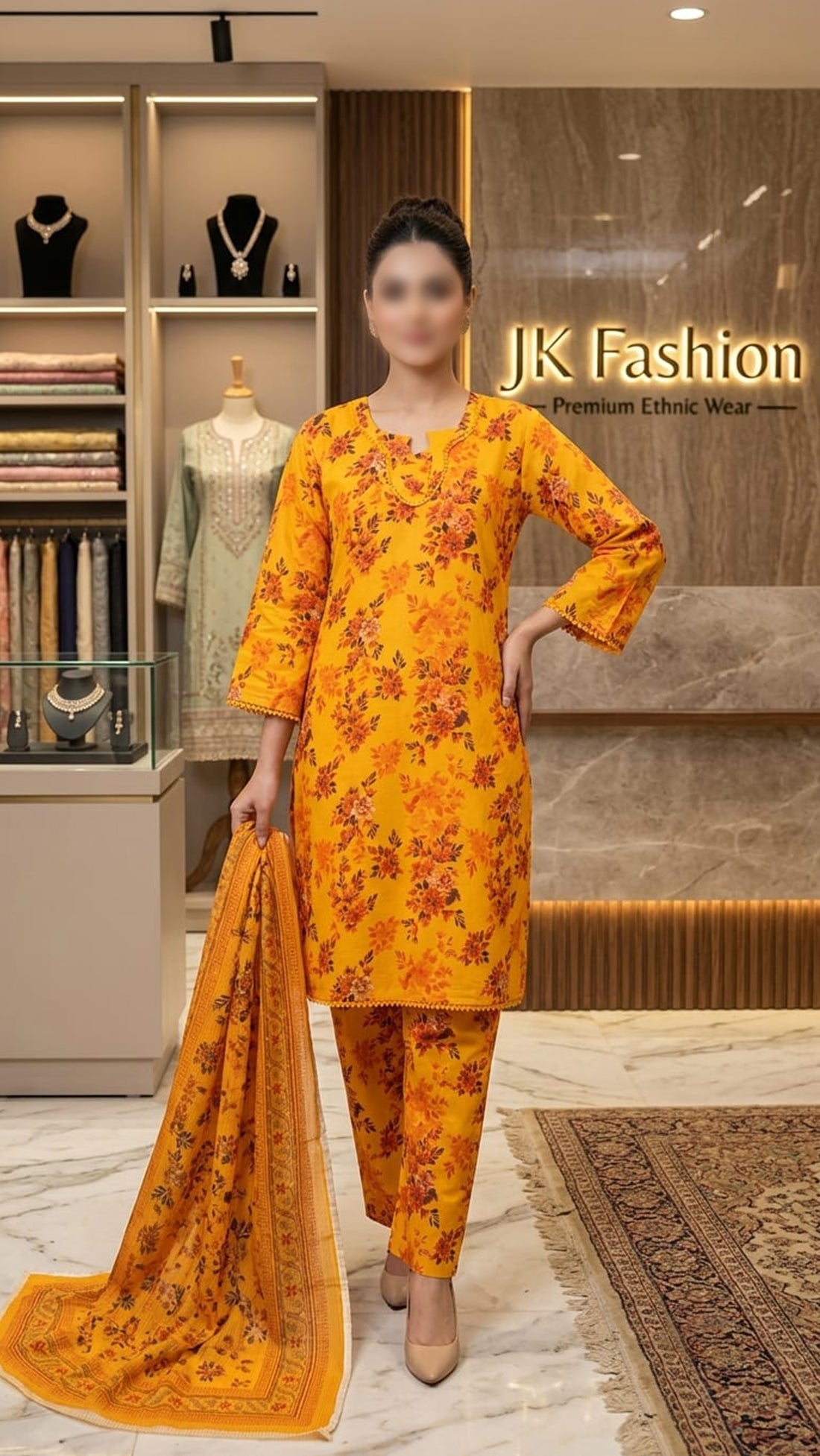 Marigold Floral Doria Suit