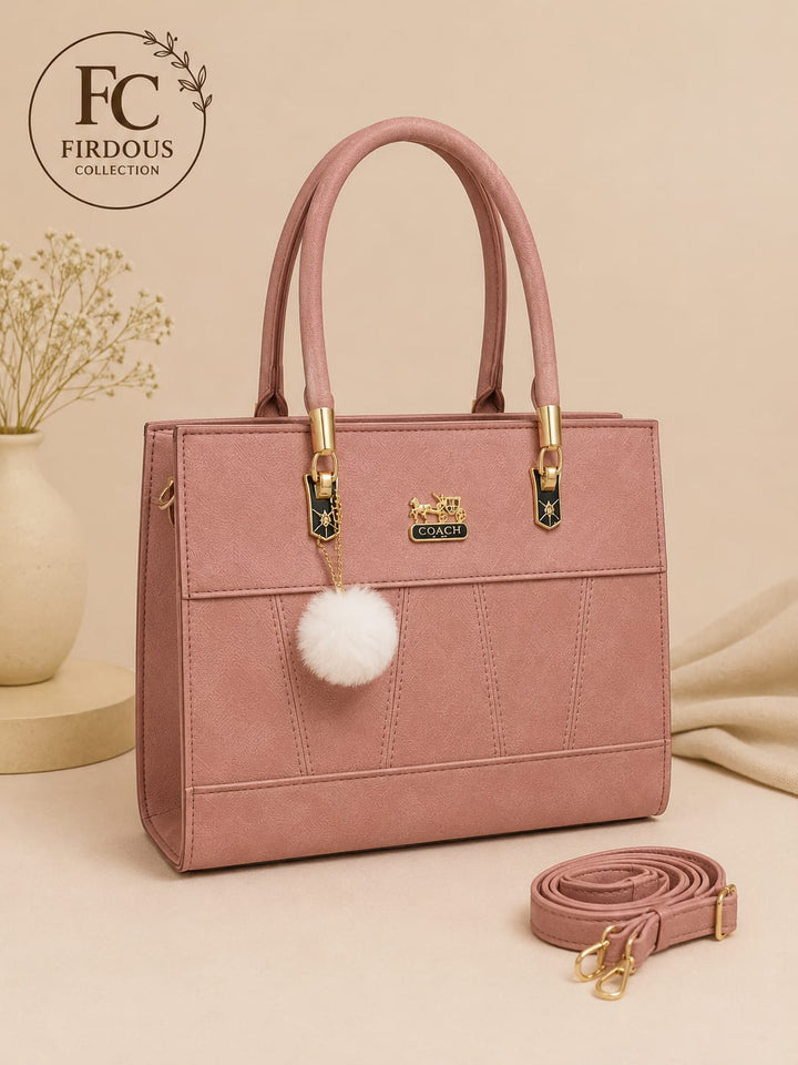 Pink Charm Tote  Big Size Handbag for Girls