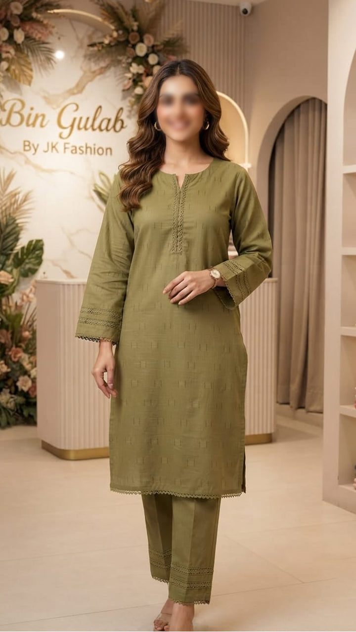 Olive Aresh Lawn Suit