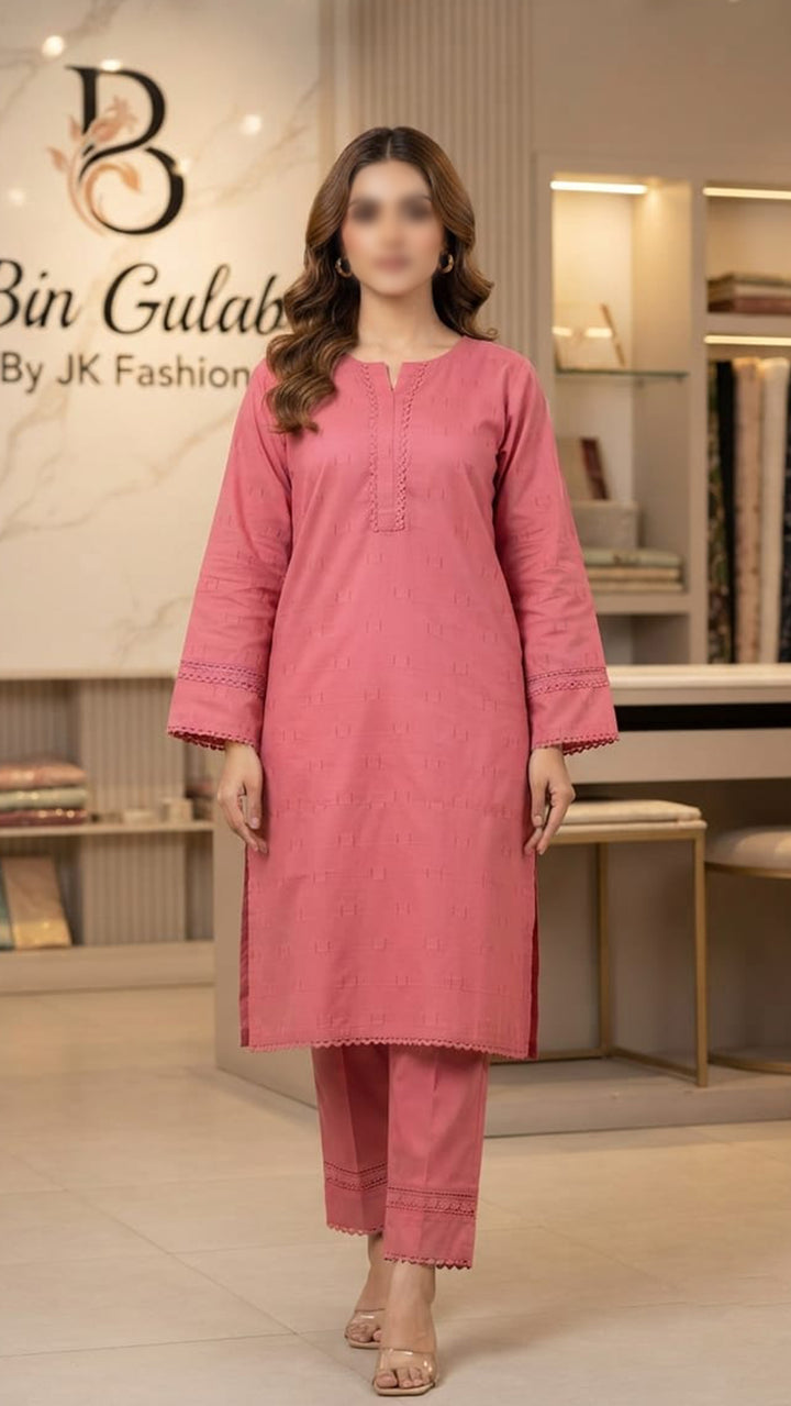 Coral Pink Aresh Lawn Suit