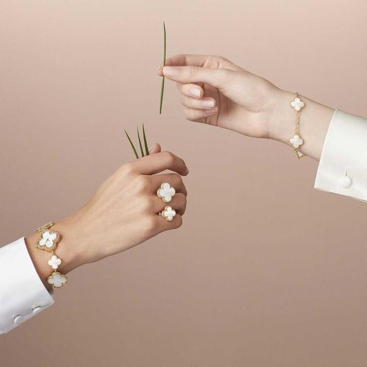 Luxury White Clover Jewelry Collection  Timeless Elegance