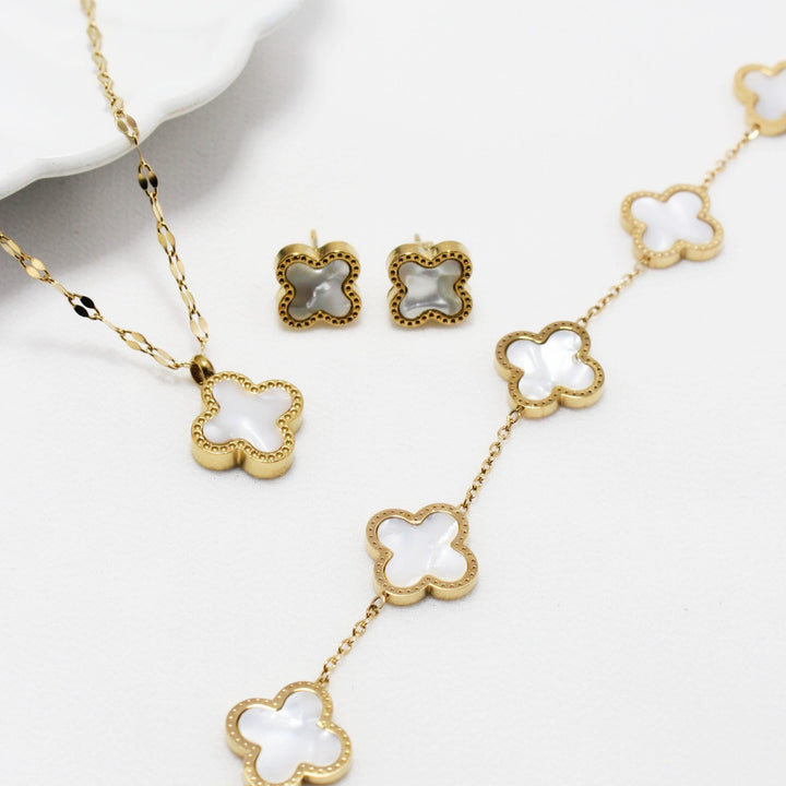 White Clover Luxury Jewelry Set
