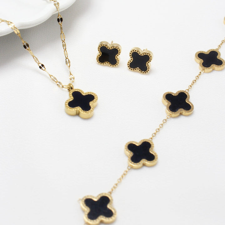 Black Clover Luxury Jewelry Set