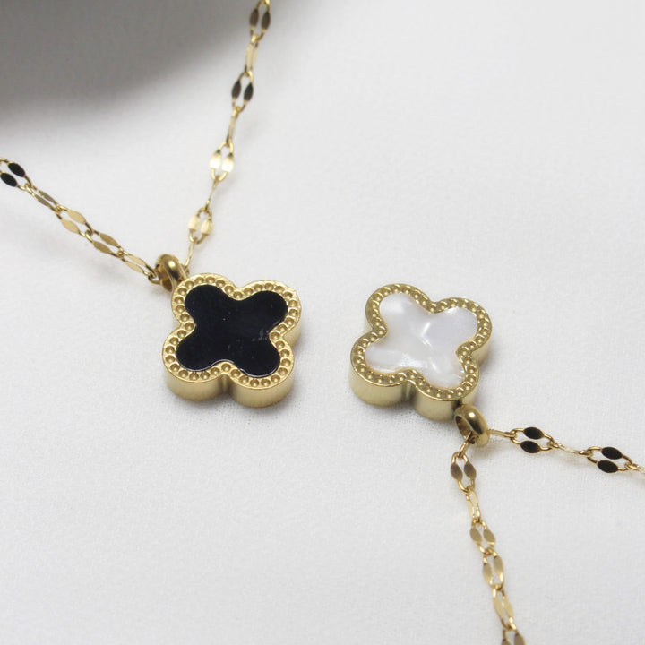Dual Clover Reversible Necklace