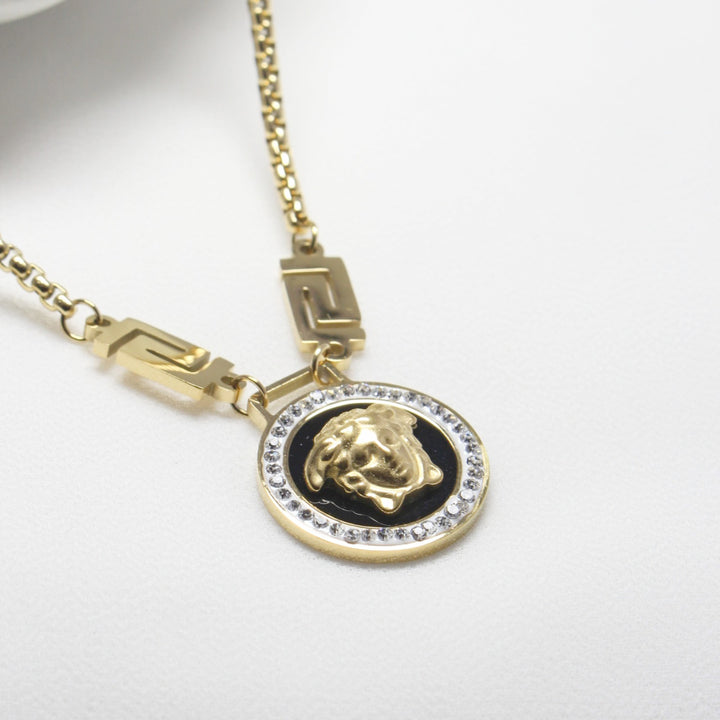 Luxury Medusa Crystal Pendant Necklace