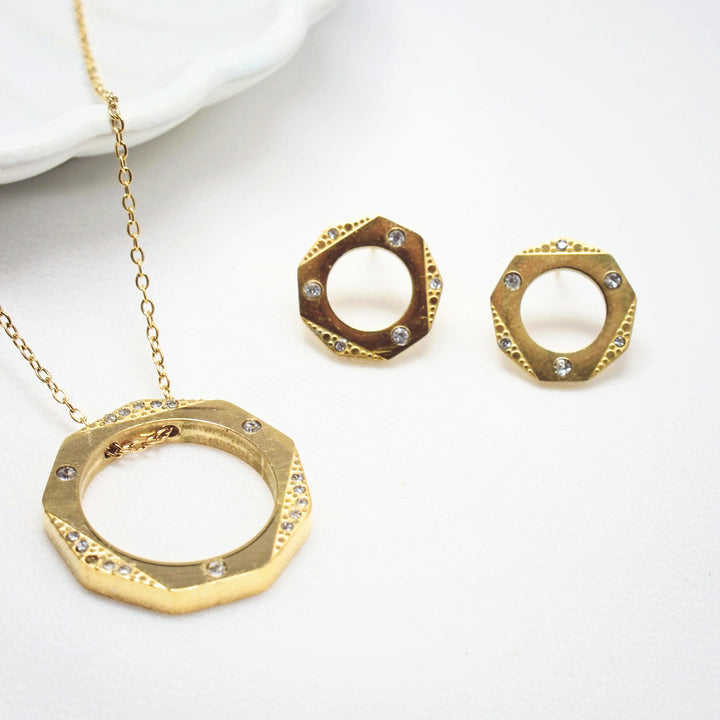 Luxury Geometric Crystal Jewelry Set