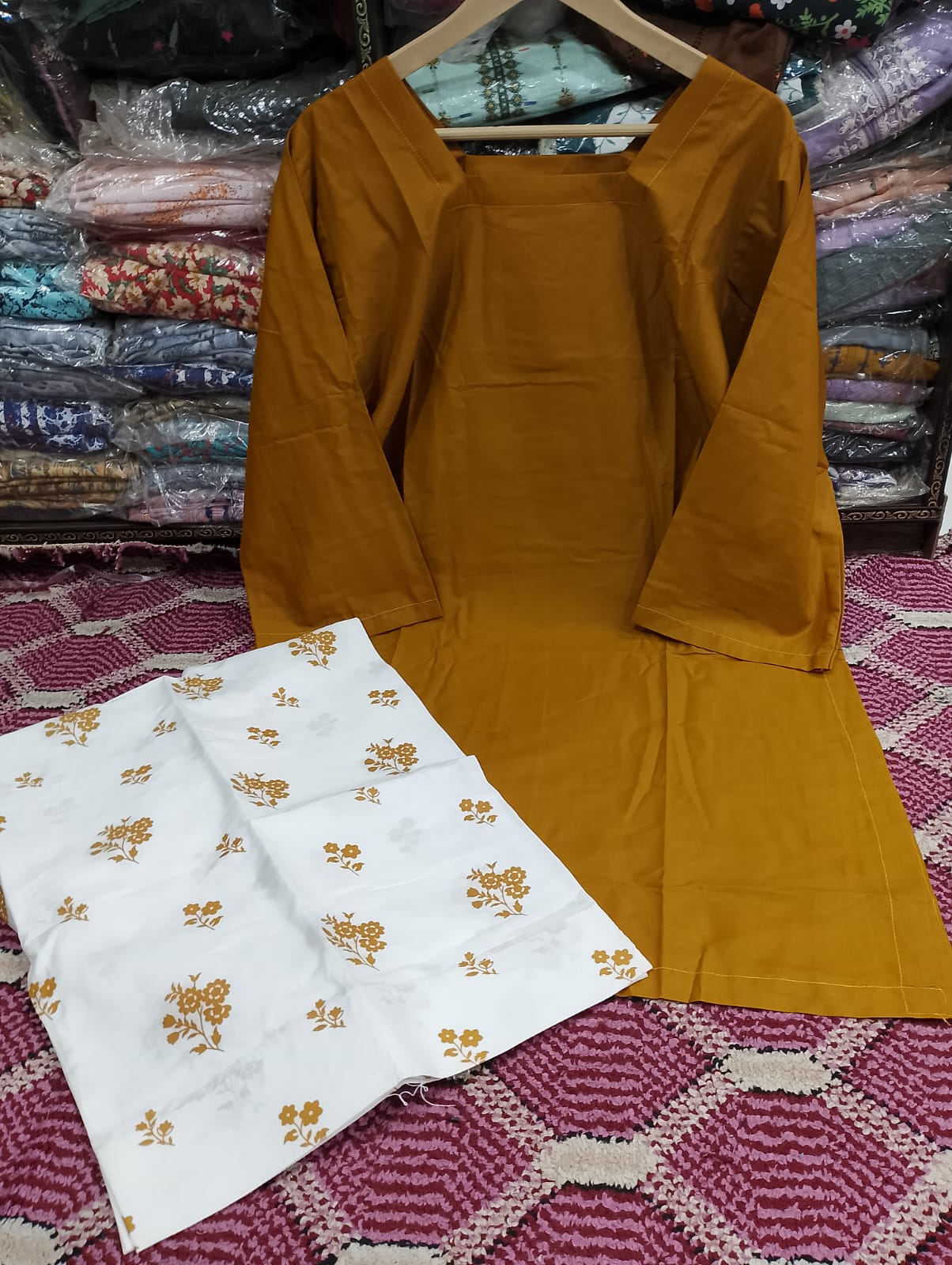 Premium Cotton Embroidered 2-Piece Farshi Salwar Set
