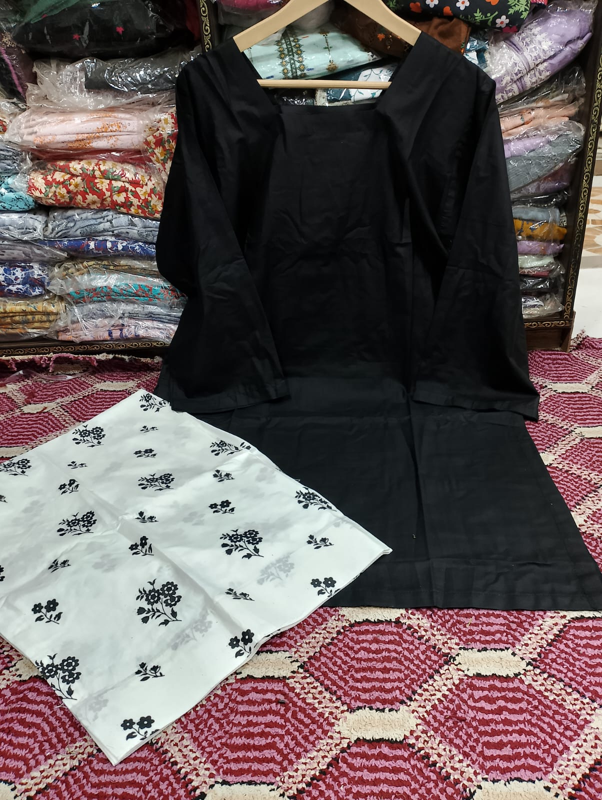 Premium Cotton Embroidered 2-Piece Farshi Salwar Set