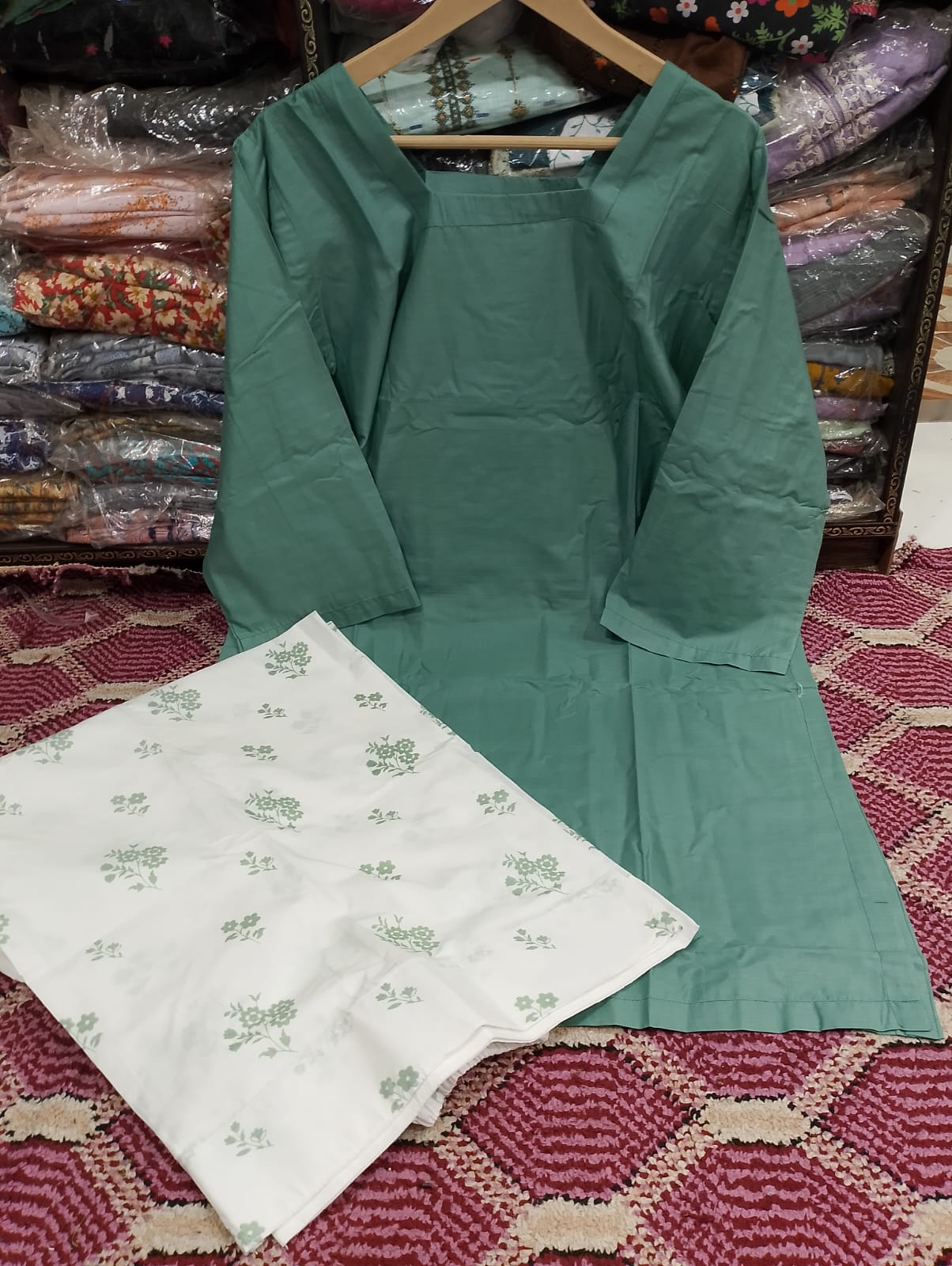 Premium Cotton Embroidered 2-Piece Farshi Salwar Set