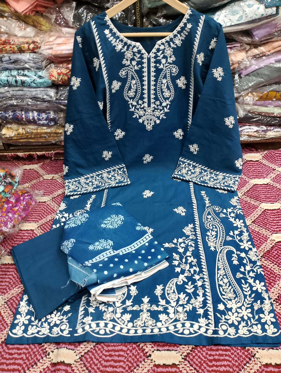 Long Length Allure Cotton 3-Piece Suit