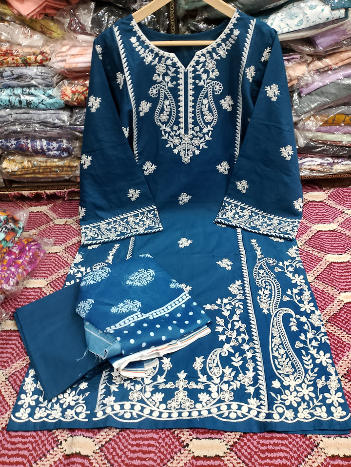 Long Length Allure Cotton 3-Piece Suit