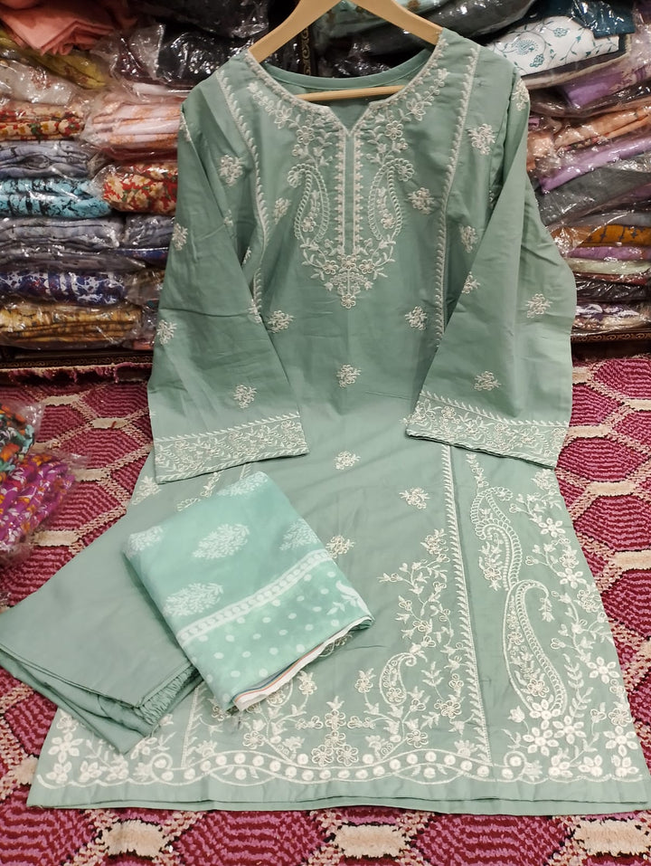 Long Length Allure Cotton 3-Piece Suit