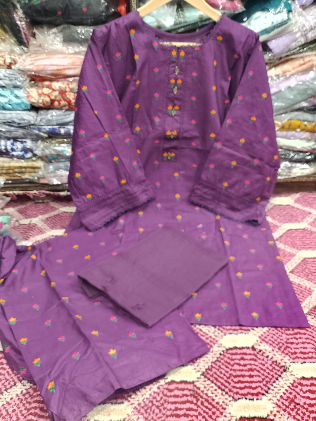 Doria Cotton 3-Piece Suit  Zyan & Co