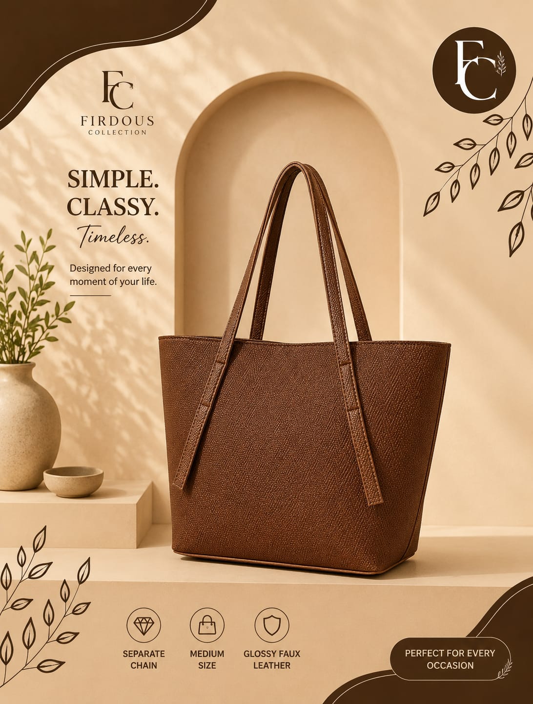 Large Tote Bag for Girls | Premium Everyday Shoulder Bag