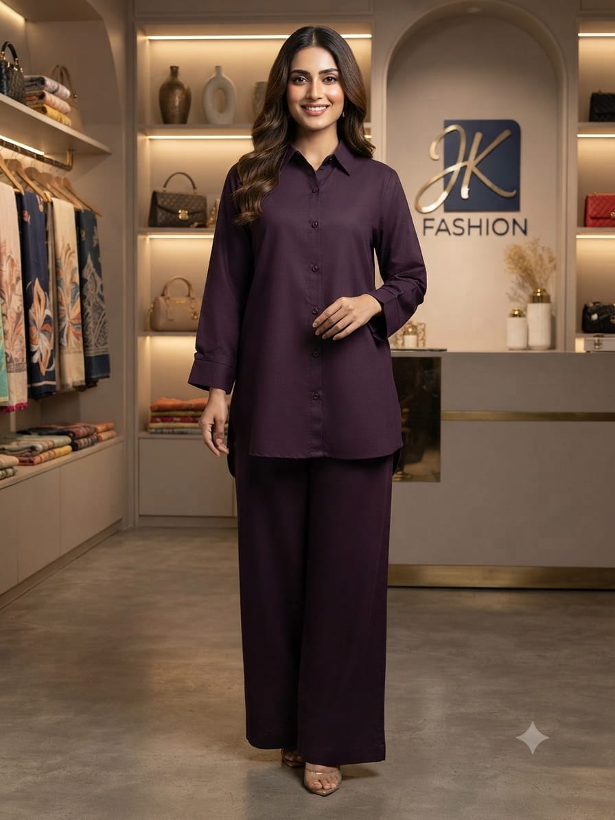 Casual Set  Premium Nylon Stretch Co-Ord Set for Women