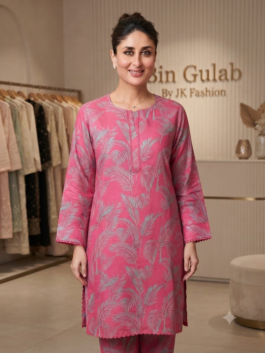 Bin Gulab Premium Digital Printed Lawn 2 Piece Stitched Suit