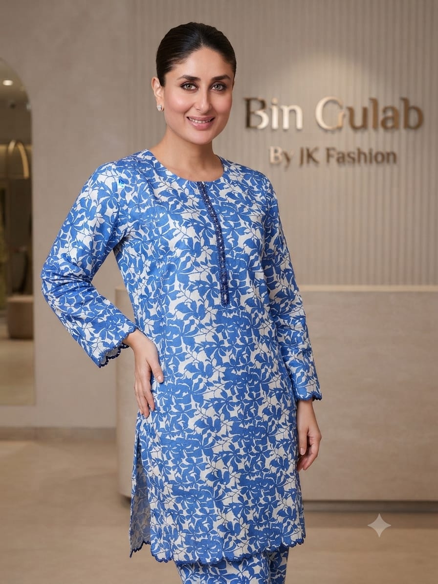 Bin Gulab Premium Digital Printed Lawn 2 Piece Stitched Suit