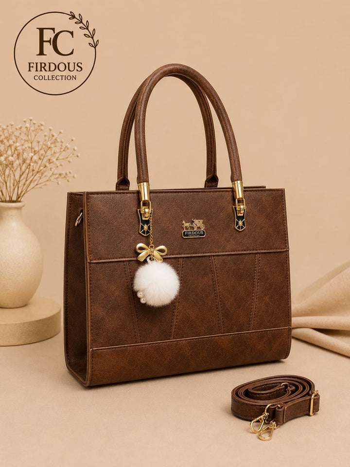 Chocolate Brown Handbag – Structured &amp; Spacious