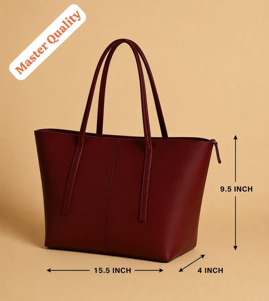 Maroon Tote Bag – Master Quality Leather Finish