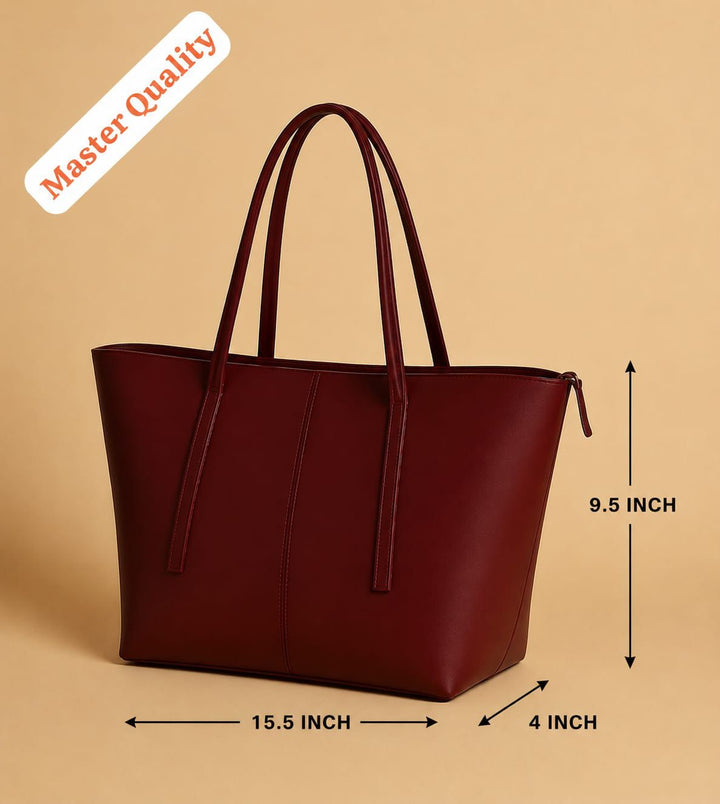 Maroon Tote Bag – Master Quality Leather Finish