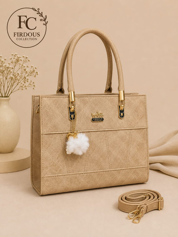 Warm Sand Handbag – Structured &amp; Spacious