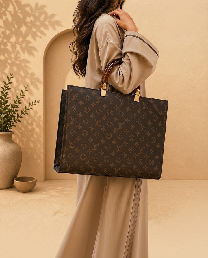 Structured Monogram-Free Tote | Top Handle Work Bag