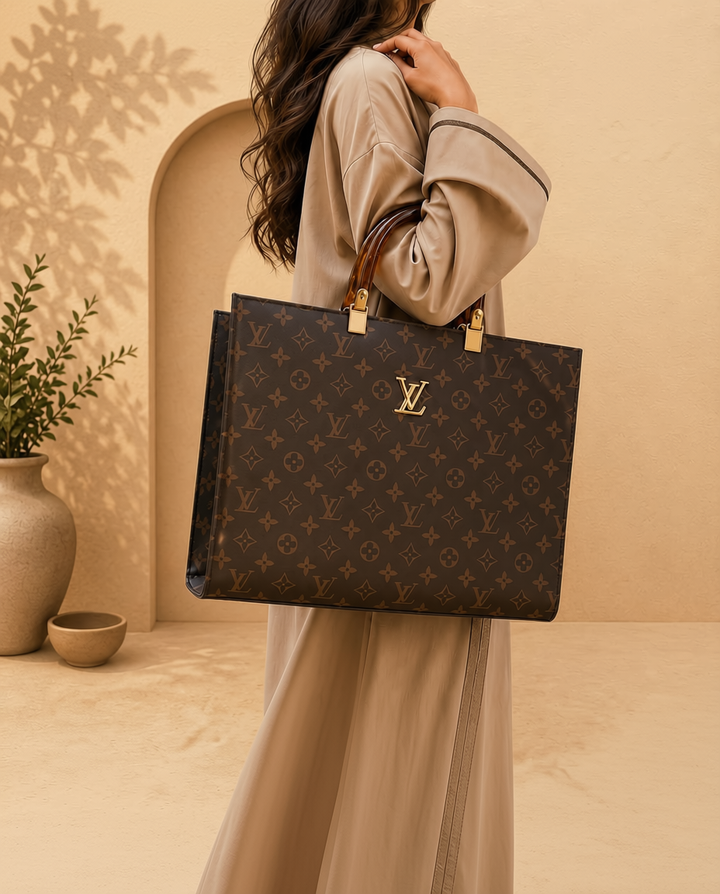 Structured Monogram-Free Tote | Top Handle Work Bag